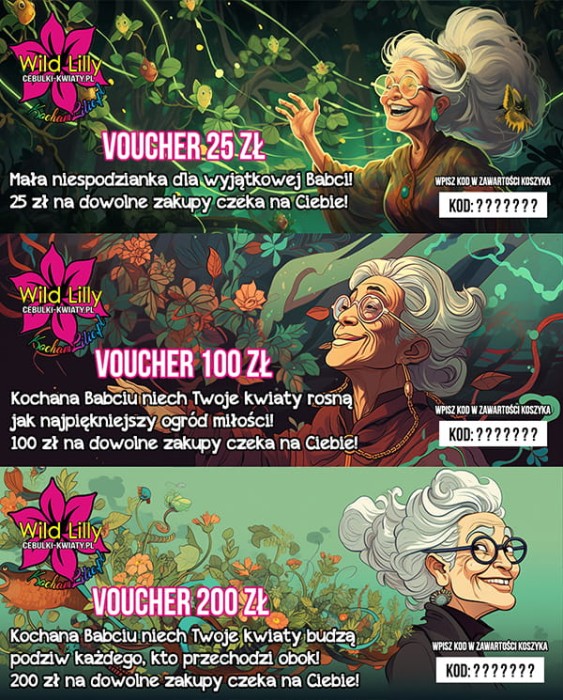 Dzień Babci Voucher kod rabatowy na zakupy prezent cebulki kwiatów 1.jpg